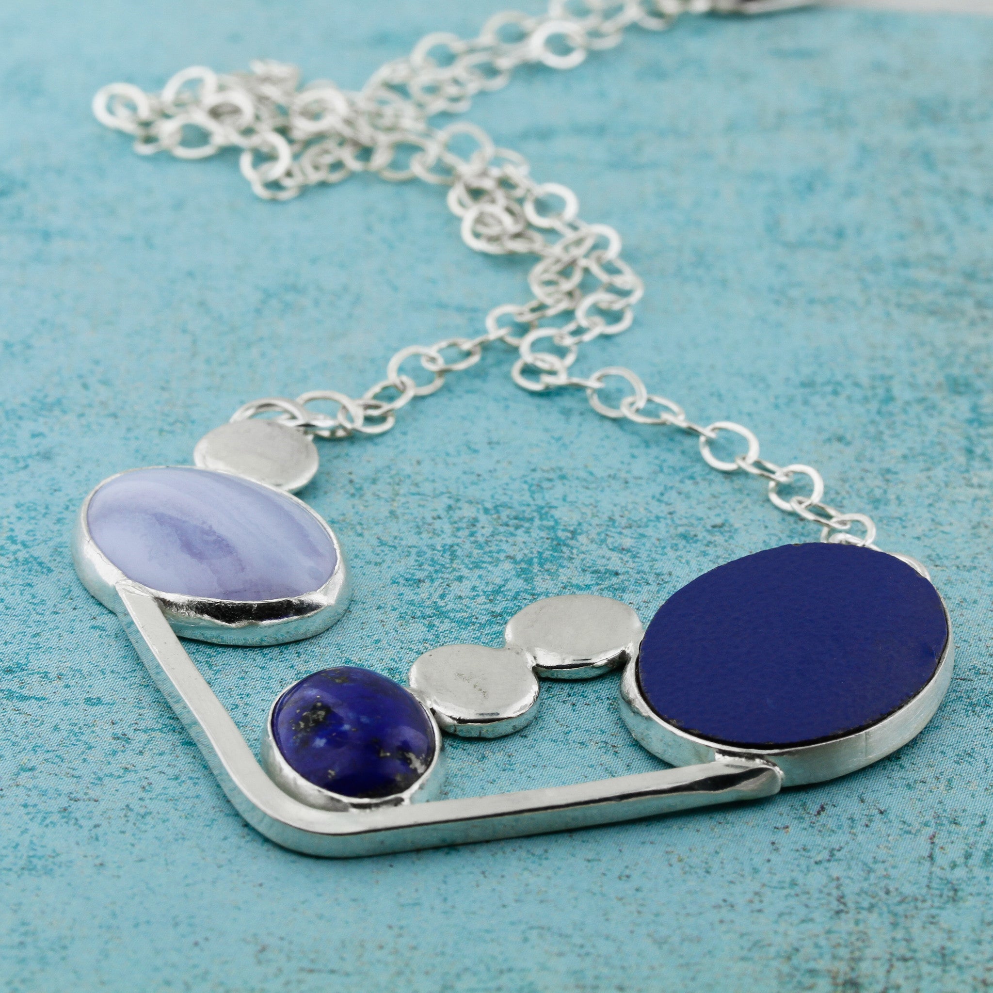 Blue Lace Agate Long Necklace – Gump's